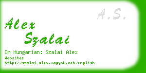 alex szalai business card